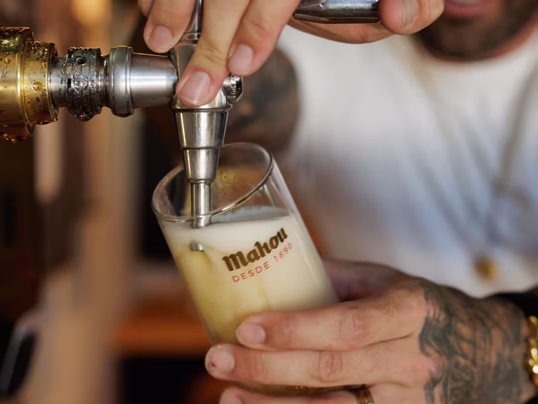 Self serve beer tap tables at The Clubhouse Marbella